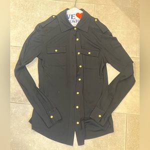 Tory Burch Long Sleeve Silk Button Down